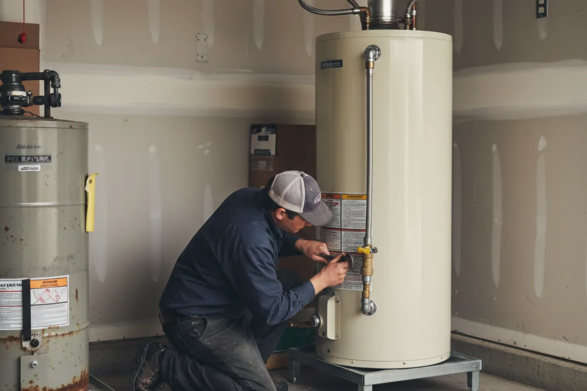 Water heater and shutoff valve replacement in Mc Neil